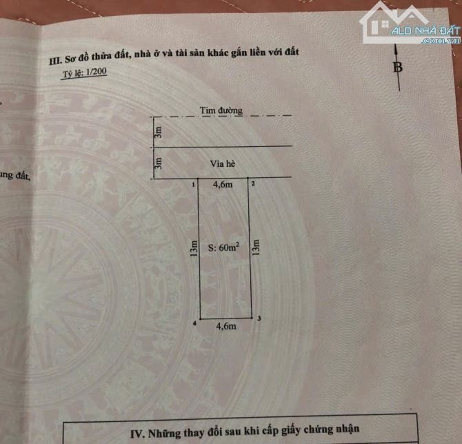 Cần chuyển nhượng lô đất TĐC ĐẰNG HẢI NAM HẢI HẢI AN HẢI PHÒNG . Diện tích 60m ngang 4.6m
