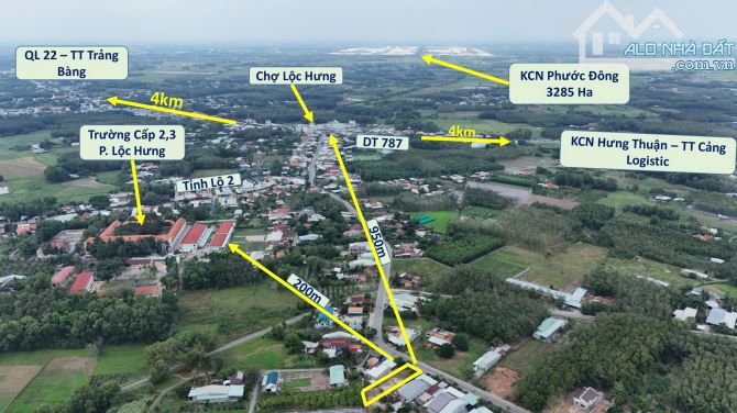 Siêu phẩm cần bán miếng đất 270m2 ở KP Lộc Vĩnh-Lộc Hưng-TRảng Bàng giá 1ty3xx triệu.