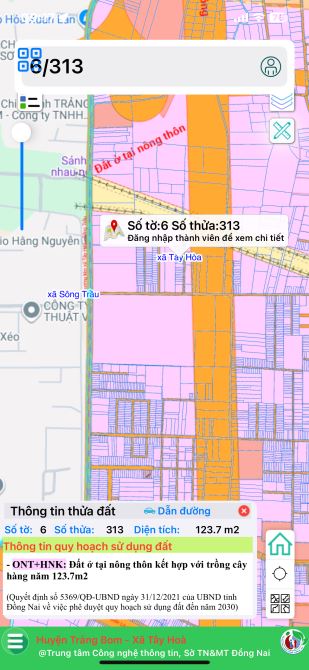 Đất nền xã Hưng Thịnh (Tây Hoà cũ) sổ riêng thổ cư 1ty1 gần vành đai 4 , kcn Bàu Xéo.