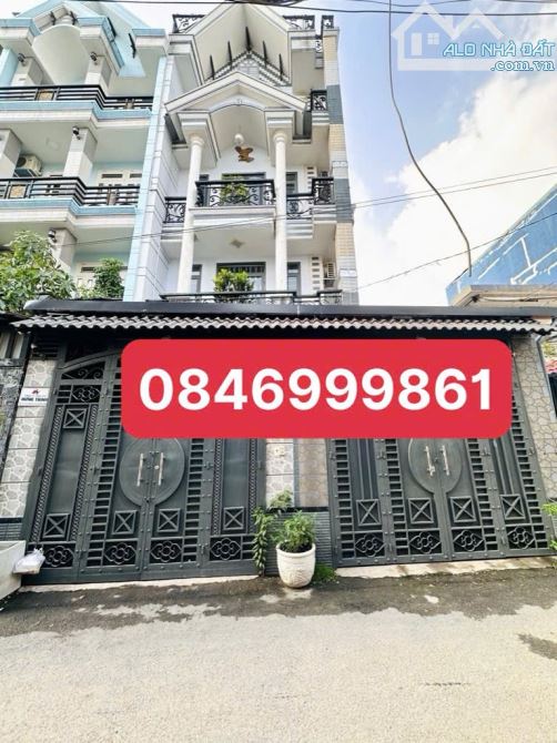 TRUNG TÂM GV 125M2 NGANG 7.8 NHÀ 4 TẦNG  HẺM XE HƠI TRONG NHÀ