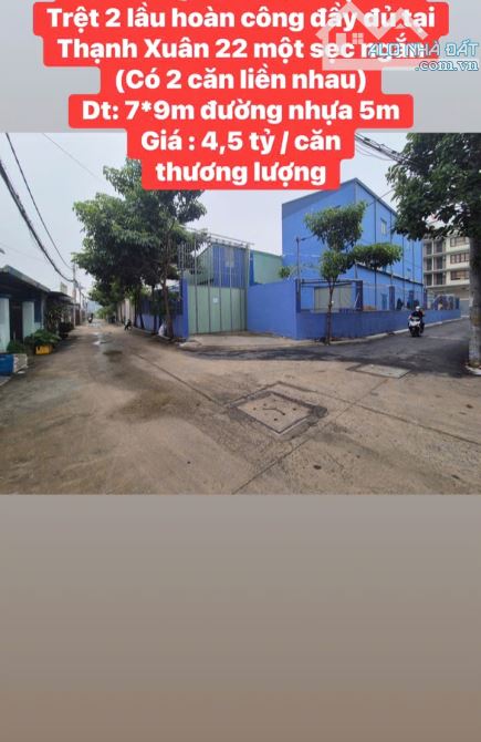 Hàng hếm 🏡Nhà 3 tầng HXH sát MT Thạnh Xuân 22 Quận 12- Ngang khủng 7m dài 9m- chỉ hơn 4💰