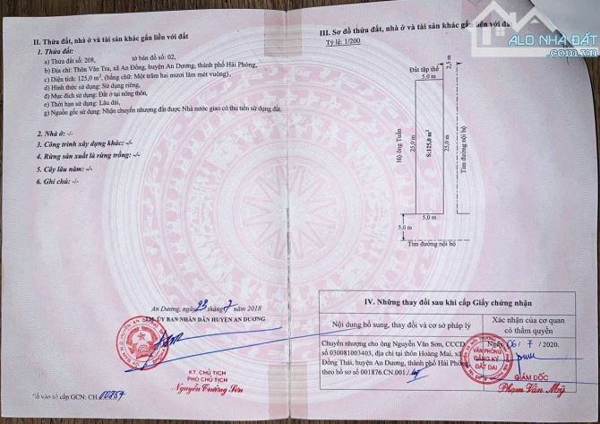 Lô góc 125m2 Tuyến 3 chung cư Bãi Huyện Vân Tra An Đồng Ngang 5m Đường 10m 3,x tỷ