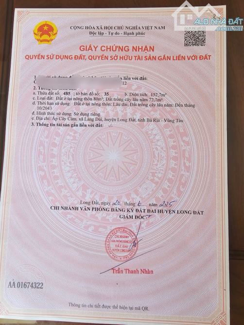 MỘT CĂN NHÀ TẠM PHƯỚC LONG ĐIỀN  CĂN NHÀ CẤP 4 XÂY Full  Dt 107 m 5x21 m thổ cư 80 m - 10