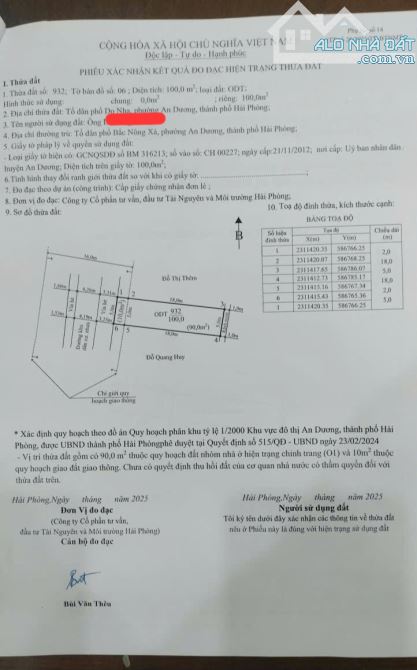 Bán đất chung cư ổ vịt Do Nha Tân Tiến 100m2 giá 2,52 tỷ - 1