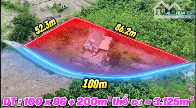 Nhà Vườn Nghỉ Dưỡng rộng 3125m2 thổ cư 200m2, Có Vườn Cây Trái, Sân Vườn Rộng - 1