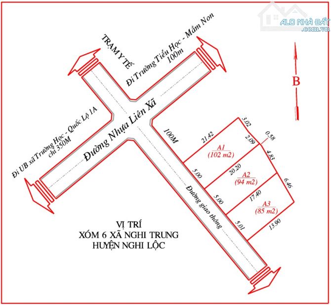 Em chính chủ bán lô đất xóm 6, Nghi Trung, Nghi Lộc gần quốc lộ 1A  - Diện tích 94m2 - 1
