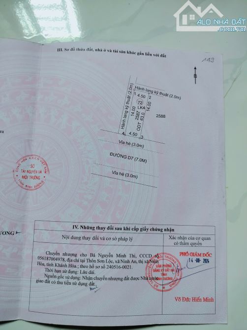 Bán Đất Chính Chủ, sổ riêng tại phường Vĩnh Tân, thành phố Tân Uyên , nay là T.P HCM - 1