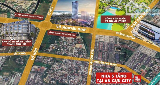 🅿️Bán nhà 5 tầng hoàn thiện mặt tiền Nguyễn Duy Trinh - An Cựu City - TP Huế Giá 10.X TỶ✅ - 1