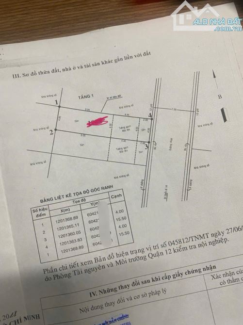HẺM XE TẢI QUAY ĐẦU SIÊU HIẾM CHỈ 1 CĂN DUY NHẤT AN PHÚ ĐÔNG QUẬN 12- THÔNG SỐ VÀNG TRONG - 2