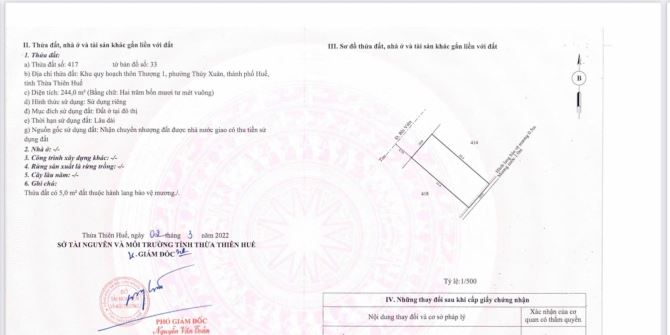 Cần bán gấp lô đất KQH cầu Liêm , đón đầu trục Nguyễn hoàng , phường thuỷ Xuân , TP Huế - 2