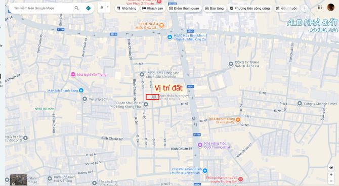 Bán đất 4x15m, đường D2 KDC Phú Hồng Đạt p.Bình Chuẩn - 2