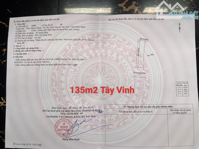 🏡Bán đất dt 135m2 thôn nhơn thuận,tây Vinh,Tây sơn,Bình Định - 2