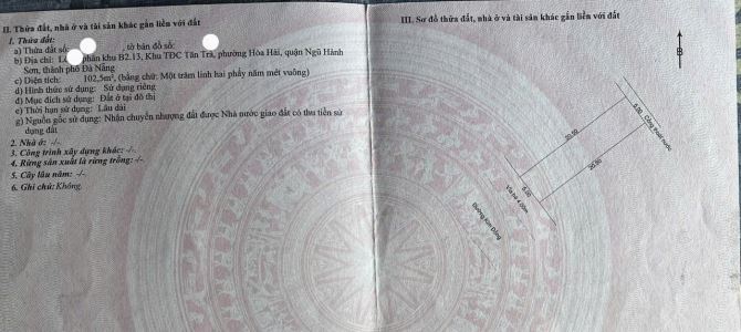 CHÀO Bán lô đất biển đường KIM ĐỒNG, gần Bãi tắm Tân Trà, Ngũ Hành Sơn, Đà Nẵng
- Diện - 1