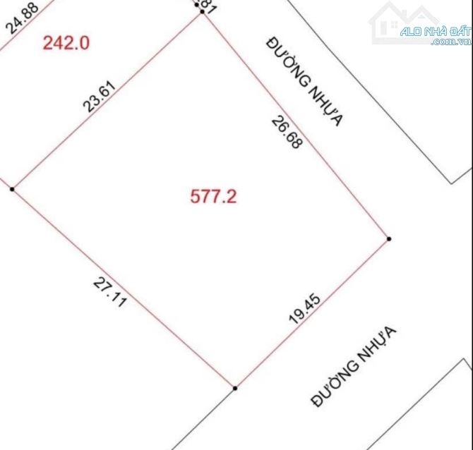 577m2-GÓC 2 MẶT TIỀN TO NHẤT- GIÁ RẺ NHẤt-RA BIỂN 5p-Tổng: 47m mặt tiền nhựa-80thổ cư-3tyx - 2