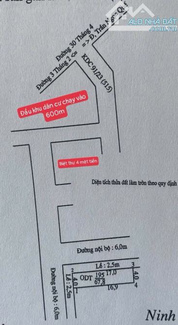 Bán Nhà 3 Tầng 2 Mặt Tiền KDC 515 Đường 30.4 - 3