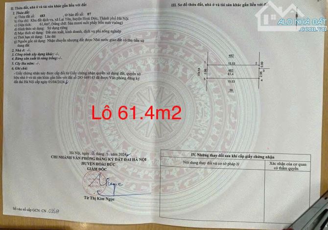 Bán gấp 2 lô đất Dịch Vụ Lại Yên 61m2 và 66m2 giá đầu tư - 3