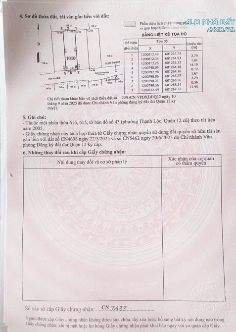 Bán 02 lô đất HXH TL08, P. Thạnh Lộc, Q.12: 4,4 x 14,2=63m2, giá 4,99 tỷ - 3