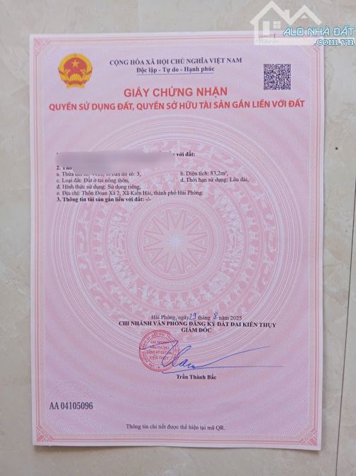 83,2m2 đất Đoàn Xá, Kiến Hải gần cảng Nam Đồ Sơn - 3