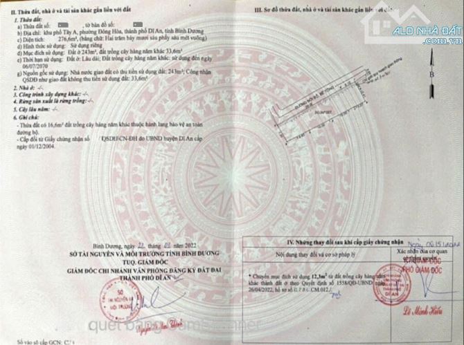 276.6m2 6ty TL đất cách đường Trần Quốc Toản 100m p.Đông Hòa Tp.Dĩ An - 4