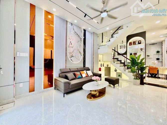 4❌13m, BÁN NHÀ 4 TẦNG, HẺM XE HƠI 7M, SÁT MT LÊ VĂN THỌ, P9 GÒ VẤP, 8 TỶ HƠN - 4