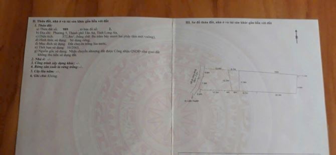 ✅ Bán 251 Thổ + 372m2 lúa hẽm đường Mai Bá Hương thuộc Phường 5 , TP Tân An , Long An. - 4