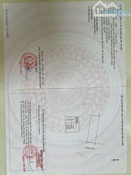 Chủ Gửi Lô Đất TRong Khu Tái Định Cư Phạm Hùng-Xã Đất Đỏ-Thành Phố Hồ Chí Minh - 5