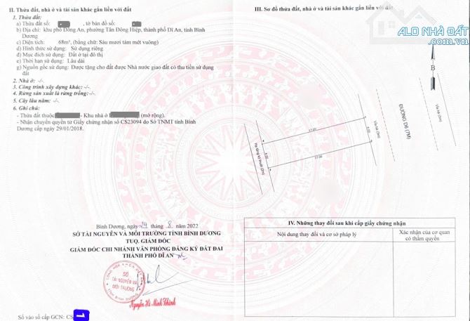 Bán 2 lô đất liền kề, cách Thủ Đức 6km, p.Tân Đông Hiệp, Tp.Dĩ An chỉ 3,55 tỷ/lô TL M7557 - 5