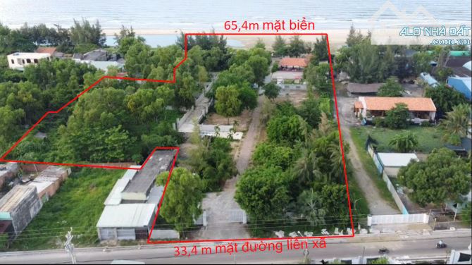 Cần bán 12.000m2 đất mặt tiền biển 500m2 thổ cư, 3000m2 đất thương mại dịch vụ tại Long Đi
