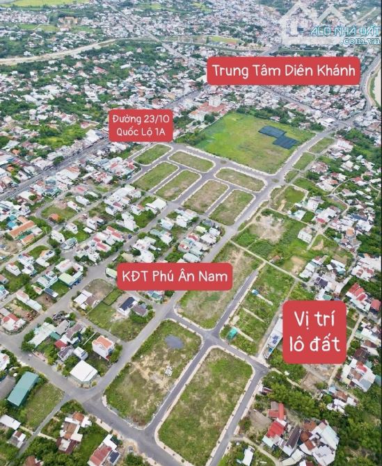 Sót lại lô đất xã Diên An cạnh KĐT Phú Ân Nam đường xe hơi giá chỉ 1tỷ3 bao ra sổ