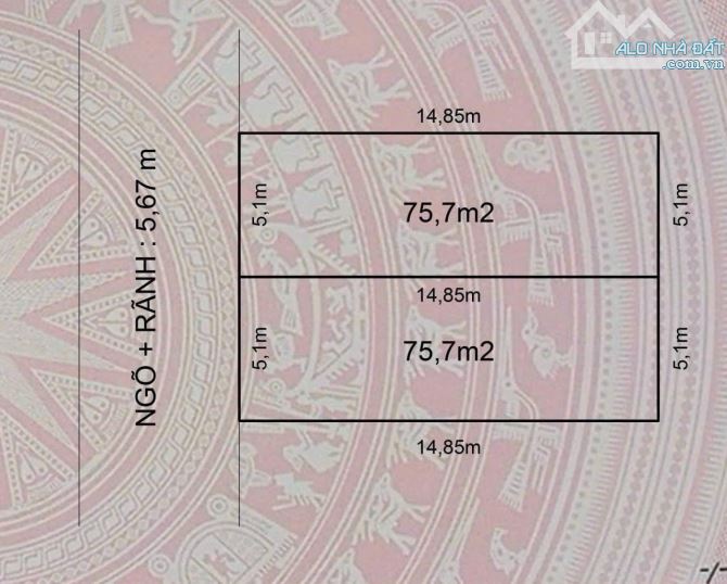 💥75m2 Đống Am Thủy Đường_ Thuỷ Nguyên _HP đất vuông vắn ngõ to 5m mà giá chỉ 2tỷ1xx