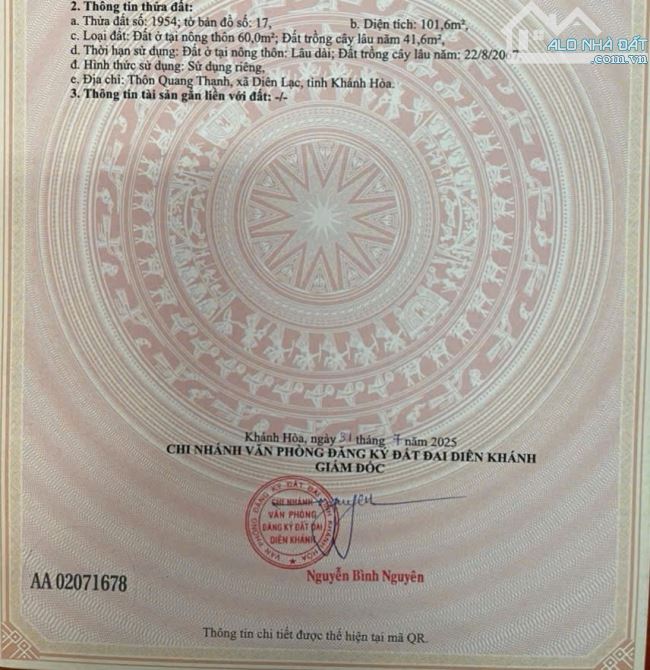 DLAC1 😭Nhờ anh chị cứu chủ.tlượng nhẹ  1lô Rẻ Nhất Diên Lạc, Ông Anh không xây ở nữa nên