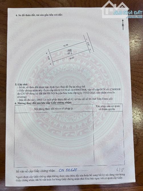 Đất đẹp sát trục chính tại Dược Hạ-Tiên Dược(sau sát nhập là xã Sóc Sơn)67,2m full thổ cư