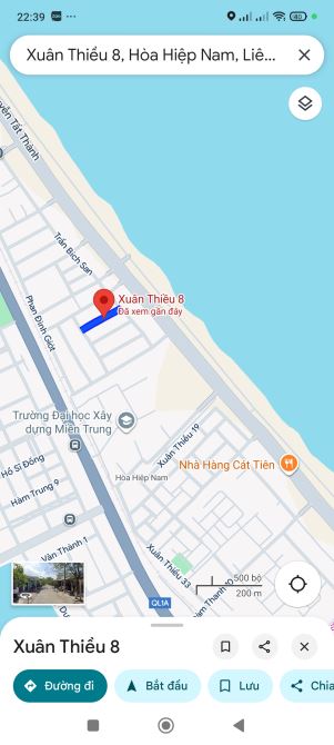 Ban nhà  Xuân Thiều 8 vị trí ngay biển Nguyễn Tất Thành chỉ 3 tỷ 7