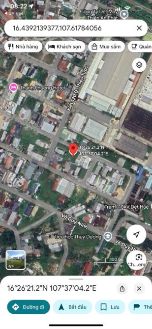 Cần bán gấp lô đất KQH Vĩnh Mộc , phường thủy dương , TP Huế - 1