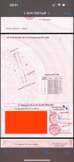 SCAU3 Chủ gởi bán lô đất 1060,4m2 có 200m2 Thổ cư còn lại là đất trồng cây lâu năm tại Thô - 1