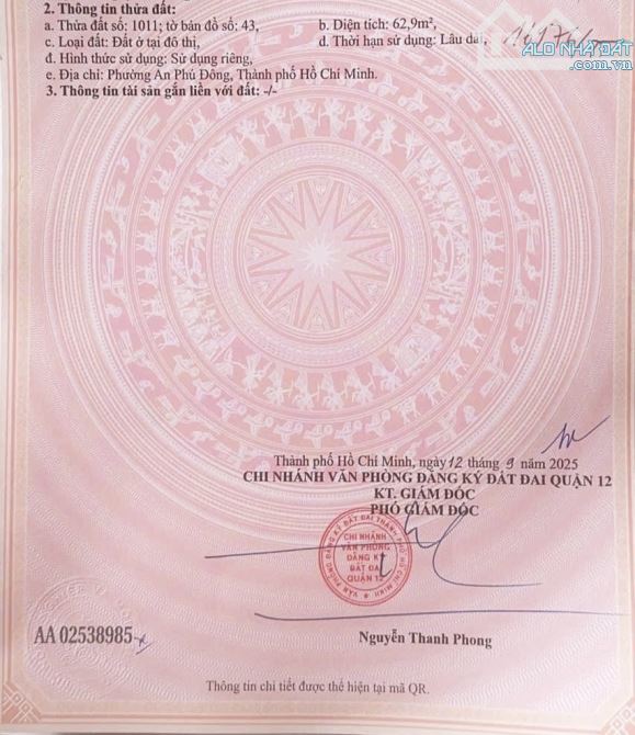 Bán gấp lô đất ngay nhà hàng Bến Xưa - Thạnh Lộc 08, P. Thạnh Lộc, Quận 12 - 3