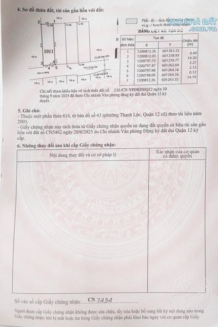 Bán gấp lô đất ngay nhà hàng Bến Xưa - Thạnh Lộc 08, P. Thạnh Lộc, Quận 12 - 6