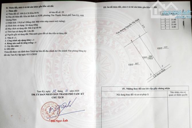 CẦN BÁN LÔ ĐẤT ĐẸP KHU DÂN CƯ ADB