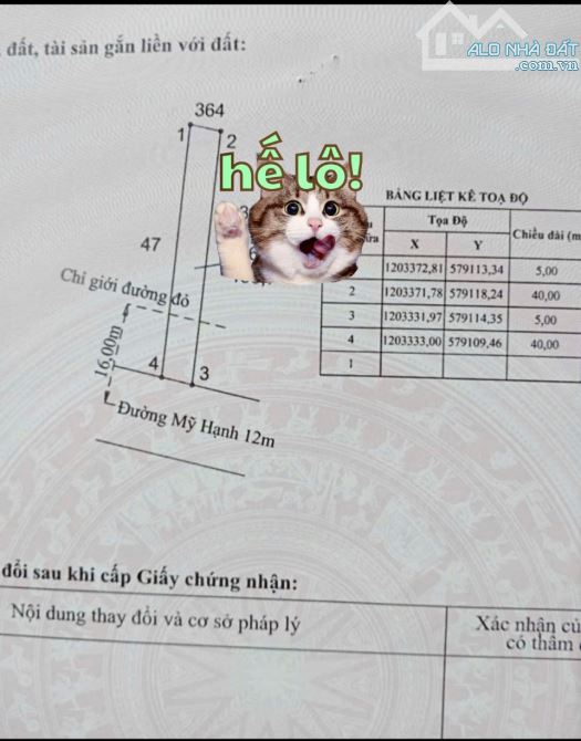 kẹt tiền bán gấp đất mặt tiền đường mỹ hạnh xã mỹ hạnh bắc 4tỷ