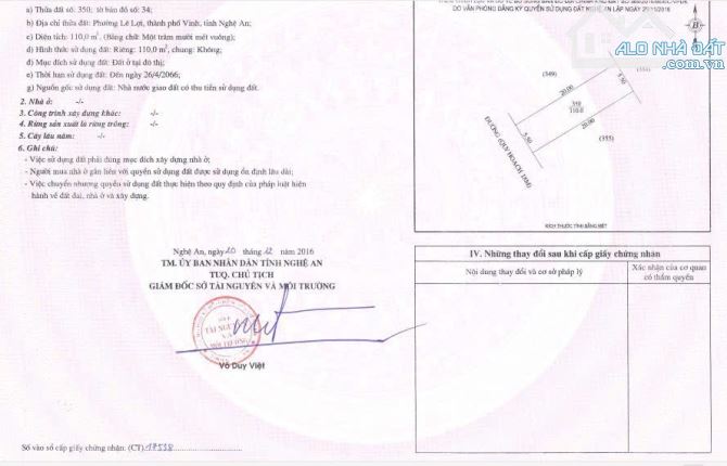 Bán 110m2 đất đẹp khu đô thị Nam Lê Lợi - P. Thành Vinh