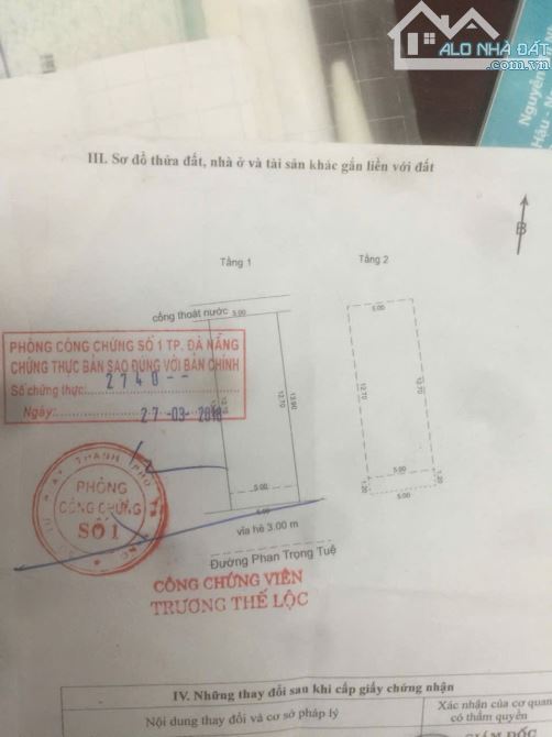 Bán Nhà 2 Tầng Mặt Tiên Phan Trọng Tuệ