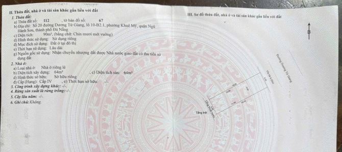 Bán đất mặt tiền đường Dương Tử Giang, Nam Việt Á