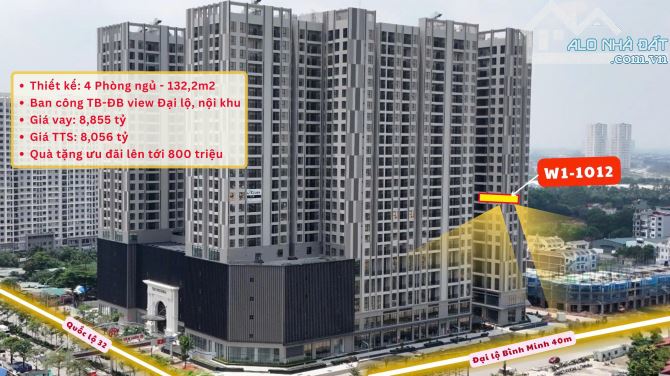 CĂN GÓC The Wis 132M2 từ 60.9 triệu/m2 nhận nhà ở ngay HTLS 0% hết 7/2027