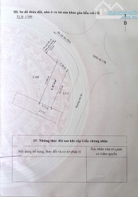 Bán đất mặt đường QL 17B, khu 5A đoạn sầm uất nhất. 87m2.