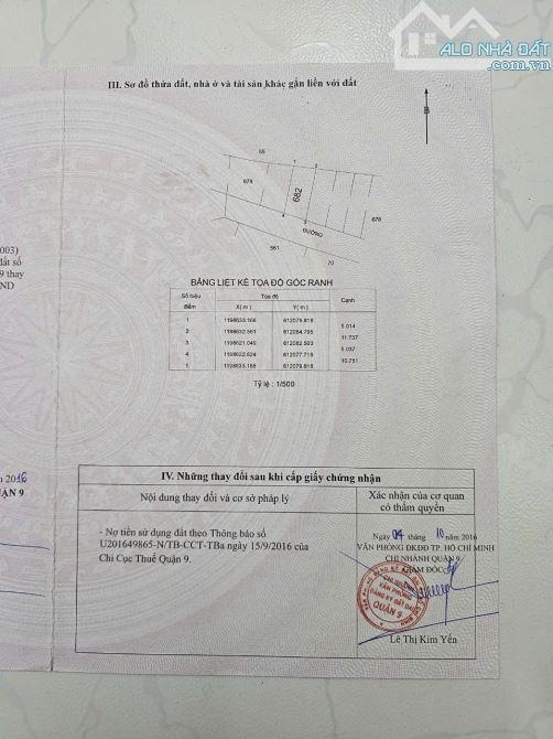 Bán đất hẻm nhựa 5m đường 11 TNPB quận 9 56m2/4,5 tỷ - 1