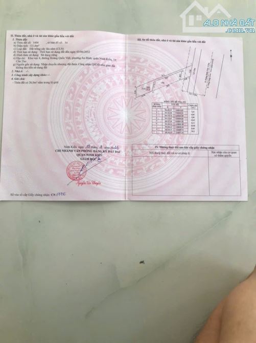 NỀN 10,5 TỶ MẶT TIỀN HOÀNG QUỐC VIỆT XÉO CA P AN BÌNH GẦN VÒNG XOAY NGÃ 5, TP CẦN THƠ - 1