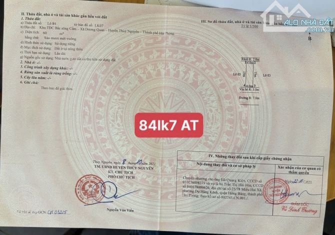 Bán 2 Lô Đất Đẹp LK07 – Khu TĐC Bắc Sông Cấm, Thủy Nguyên, Hải Phòng - 1