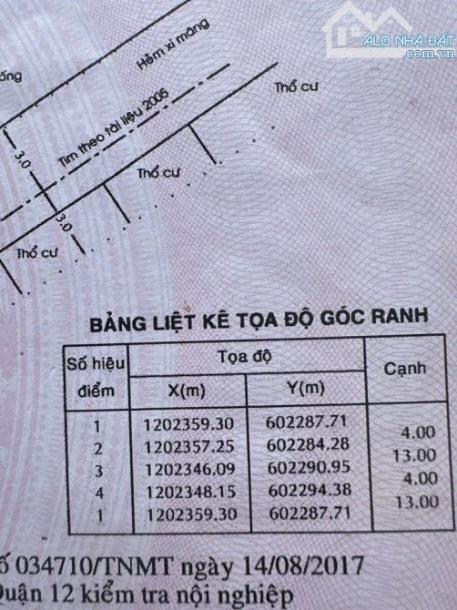 NHÀ CẤP 4-HẺM TẢI THÔNG - 52M2 - GẦN CHỢ, TRƯỜNG HỌC,NGÃ TƯ GA, HÀ HUY GIÁP HƠN 3 TỶ - 2