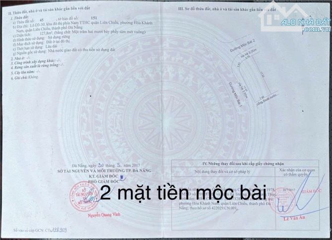 Bán đất góc 2 mặt tiền Liên Chiểu, sát Nguyễn Sinh Sắc, cách Biển 1km - 2