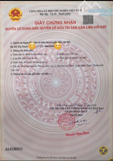 BÁN NỀN DIỆN TÍCH RỘNG HẺM 367 TRẦN QUANG DIỆU GIÁ 2 TỶ 1 - 2